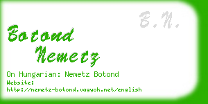 botond nemetz business card